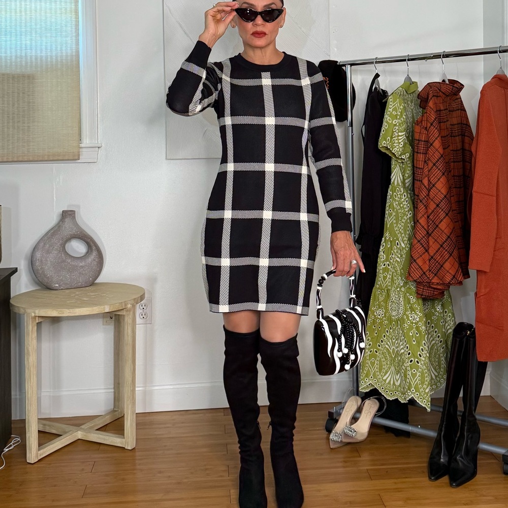 ‼️⚠️Black and White Checkered Dress⚠️‼️